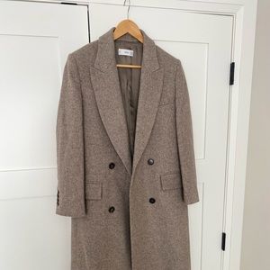 Wool double-breasted coat